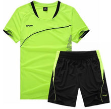 Men Running Suit Short Sleeve+Shorts Basketball Training Tracksuit Quick Dry Loose T-shirt Sports Gym Fitness Exercise Clothing