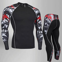 BEST NEW Mens Compression Set Running Tights Workout Fitness Training Tracksuit Long Sleeves