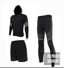 Men's Run set Fitness Suit Gym Wicking Compression Jogging sports tracksuits running sportswear
