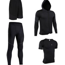 Men's Run set Fitness Suit Gym Wicking Compression Jogging sports tracksuits running sportswear