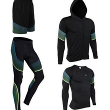 Men's Run set Fitness Suit Gym Wicking Compression Jogging sports tracksuits running sportswear