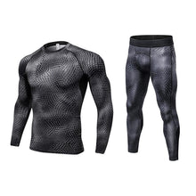 Fitness Tight Sport Suit Men Long Sleeve Shirt +Pant Men's Running Set Compression Gym Clothing Quick Dry Men's Sportswear