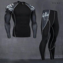 Fitness suit long-sleeved tights men's quick training sports stretch running fitness clothes
