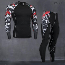 Fitness suit long-sleeved tights men's quick training sports stretch running fitness clothes