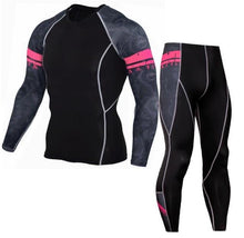 Fitness suit long-sleeved tights men's quick training sports stretch running fitness clothes
