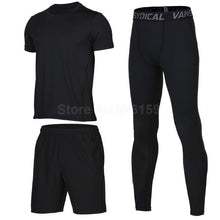 Mens Sports Suits Basketball Jersey For Men 3pcs Compression Running Suits Gym Fitness