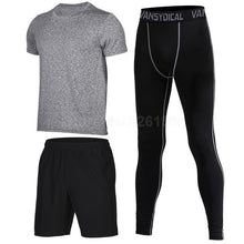 Mens Sports Suits Basketball Jersey For Men 3pcs Compression Running Suits Gym Fitness