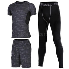Mens Sports Suits Basketball Jersey For Men 3pcs Compression Running Suits Gym Fitness