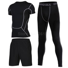 Mens Sports Suits Basketball Jersey For Men 3pcs Compression Running Suits Gym Fitness