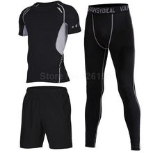 Mens Sports Suits Basketball Jersey For Men 3pcs Compression Running Suits Gym Fitness