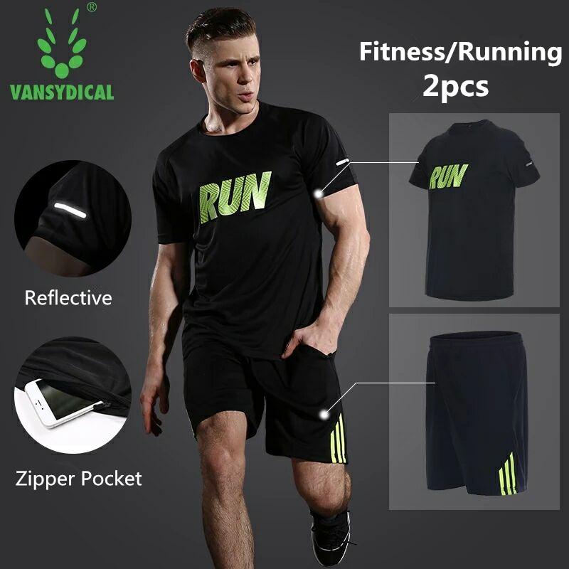 Fitness Suit Men's Workout Clothes Running Quick-Drying Gym Sports